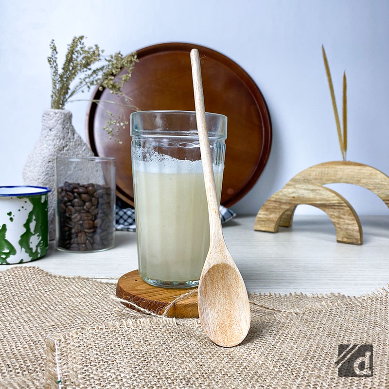 DADALALA Sendok Jus / Sendok Minuman (Tea Spoon) Panjang 24 Cm, Bahan Kayu Mahoni