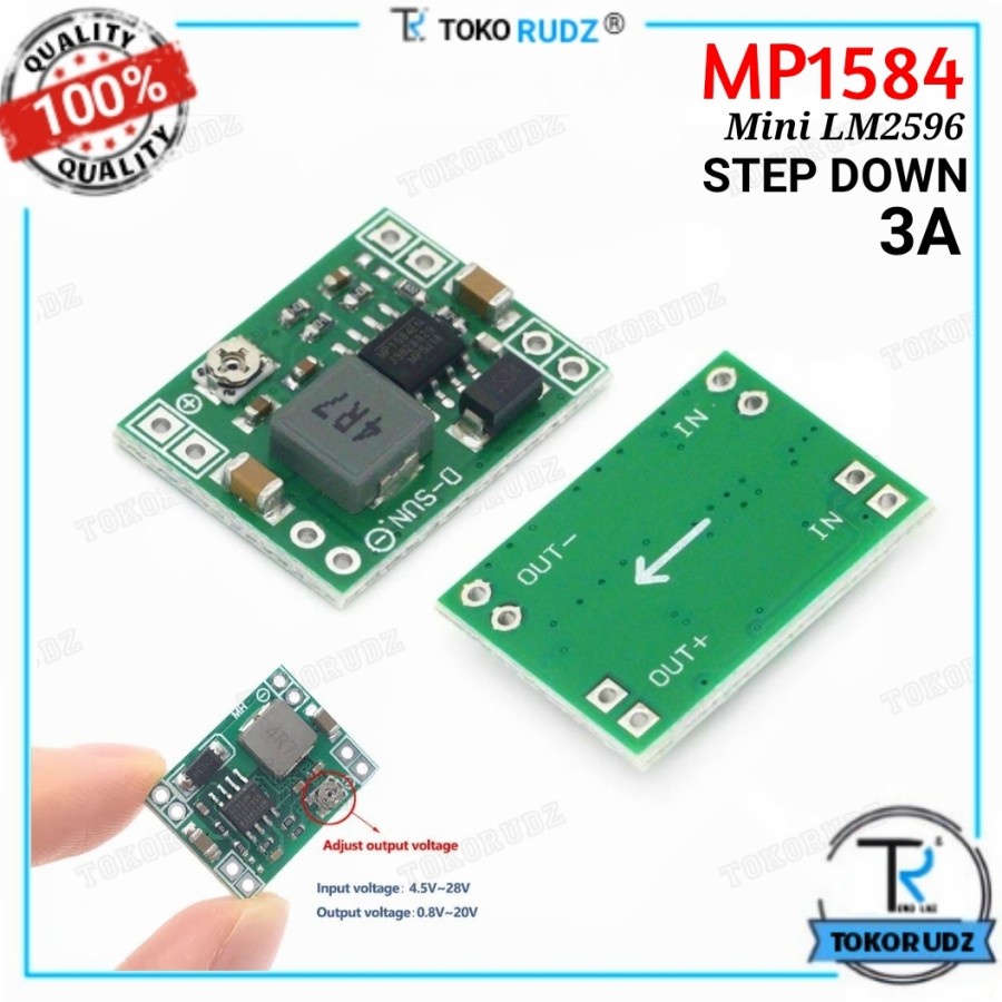 Mini StepDown 3A MP1584 Step Down DC 4.5V-28V to 0.8-20V Mini LM2596