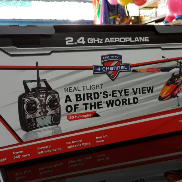 (HARGA PROMO) Helicopter Remote Control Aeroplane 4 Channel V-913 (EXTRA PACKING DUS)