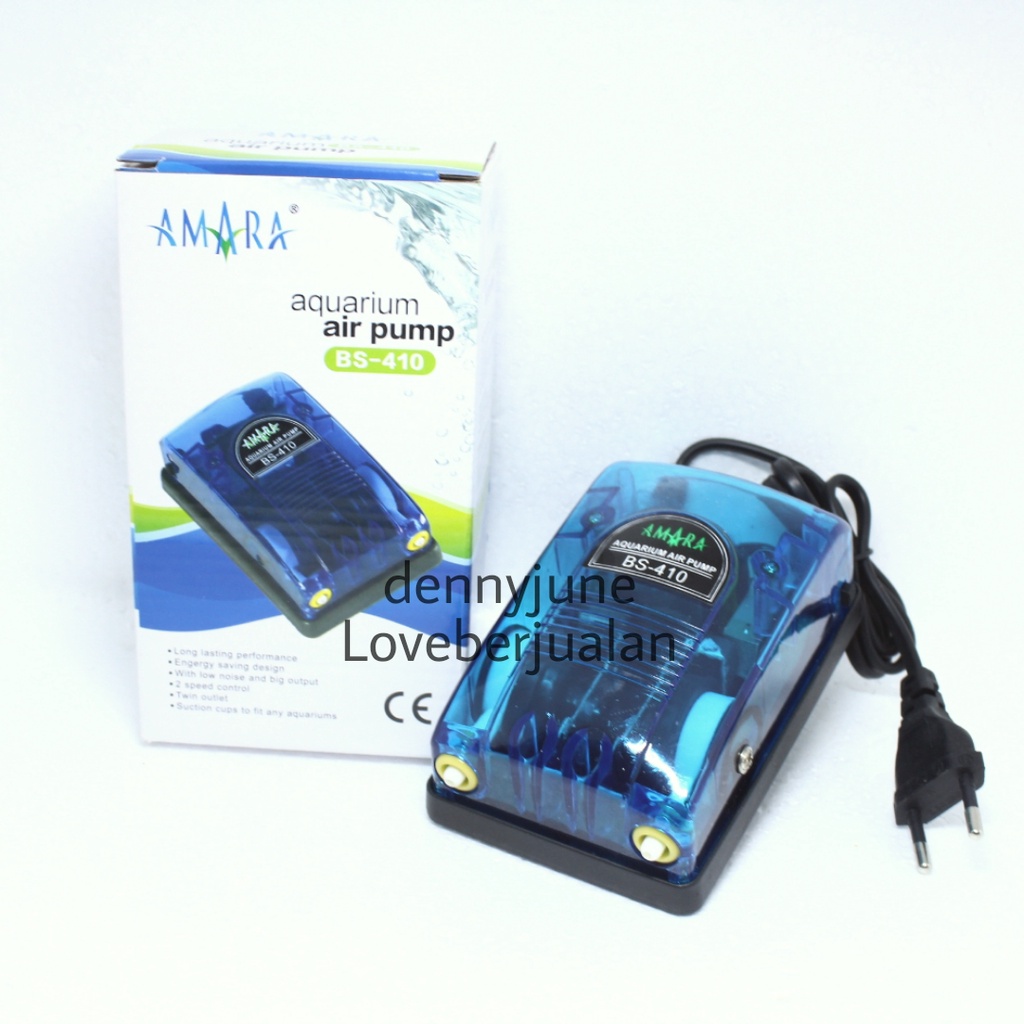 AMARA BS410 / AA350 Aerator Pompa Udara dua lubang 2 lubang BS 410 AA 350 Aquarium luckiness 728