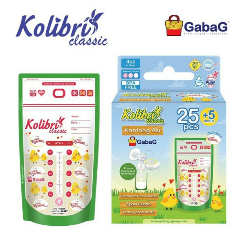 Gabag Kantong Asi 100/120ml Kolibri