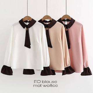 F O BLOUSE BAHAN  WOLFICE ATASAN  WANITA MUSLIM  MODEL  