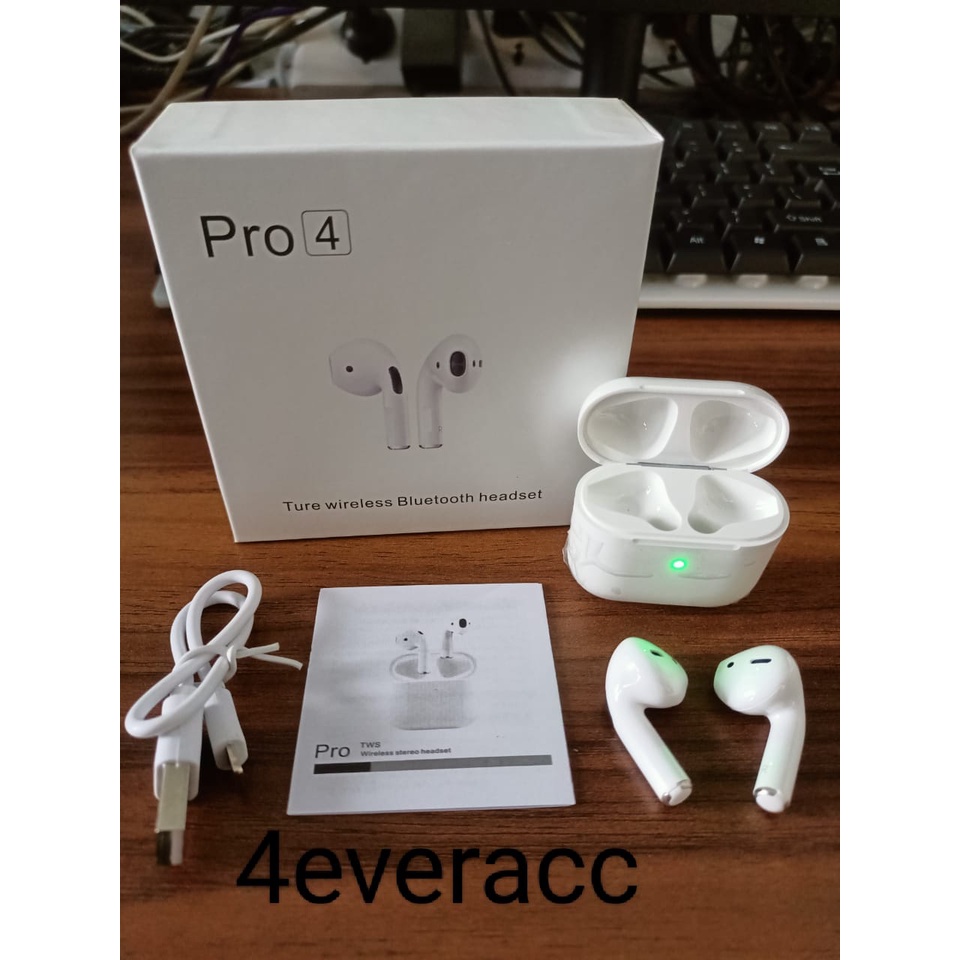 HEADSET EARPHONE BLUETOOTH PRO 4 TWS HP WIRELESS