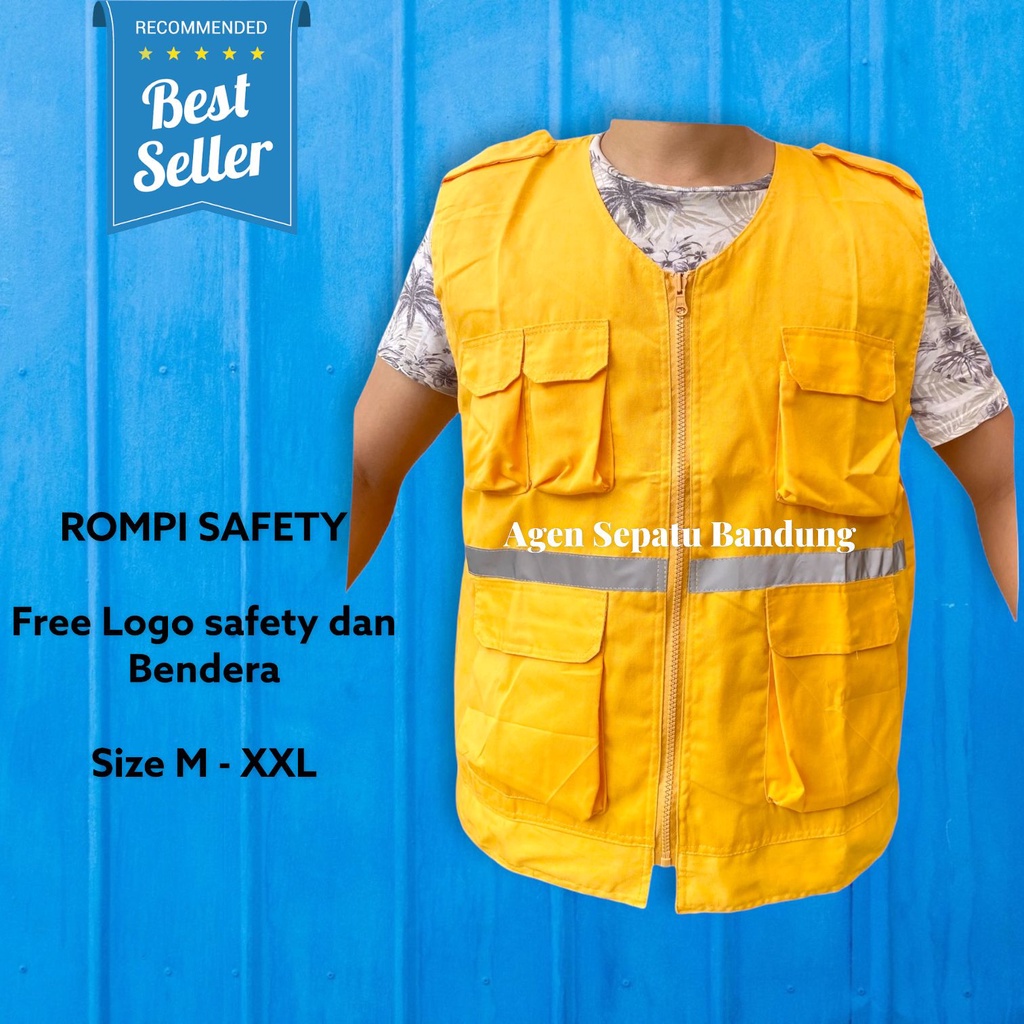 Rompi Safety / Rompi Proyek / Rompi Parkir / Rompi Motor/ Rompi Karyawan