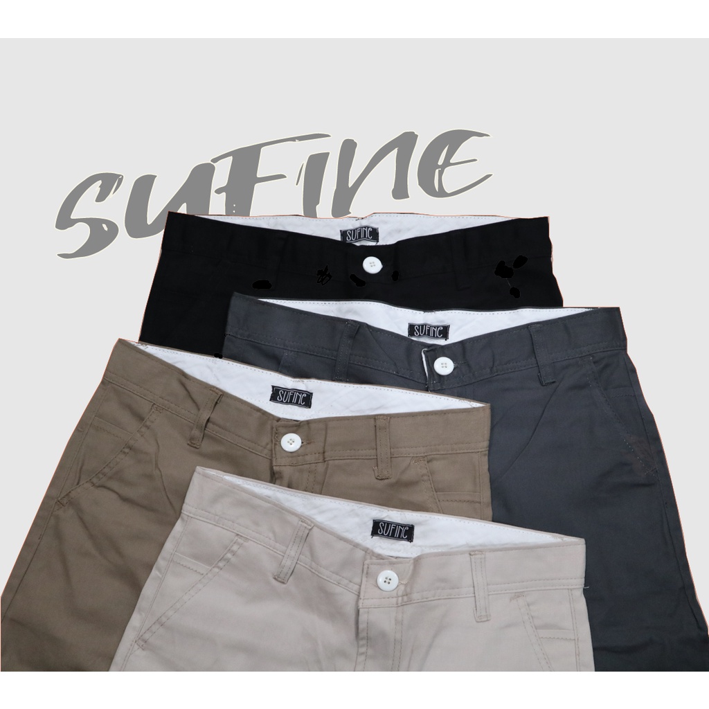 Sufine - Chinos Slimfit Panjang Original Premium - Celana Panjang Pria Wanita