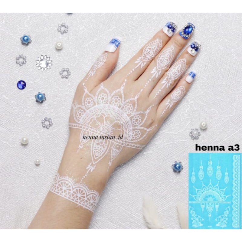 HENNA INSTAN / HENA TATTO PENGANTIN / FREE GLITER-A3