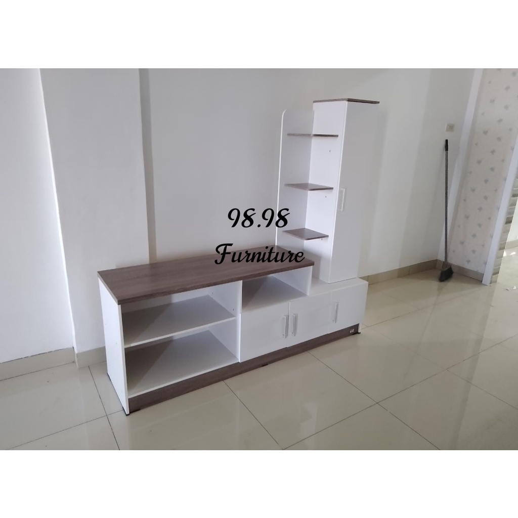 ROZO Lemari TV Minimalis WU 1608 - Rak TV Serbaguna Desain Mewah - Medan