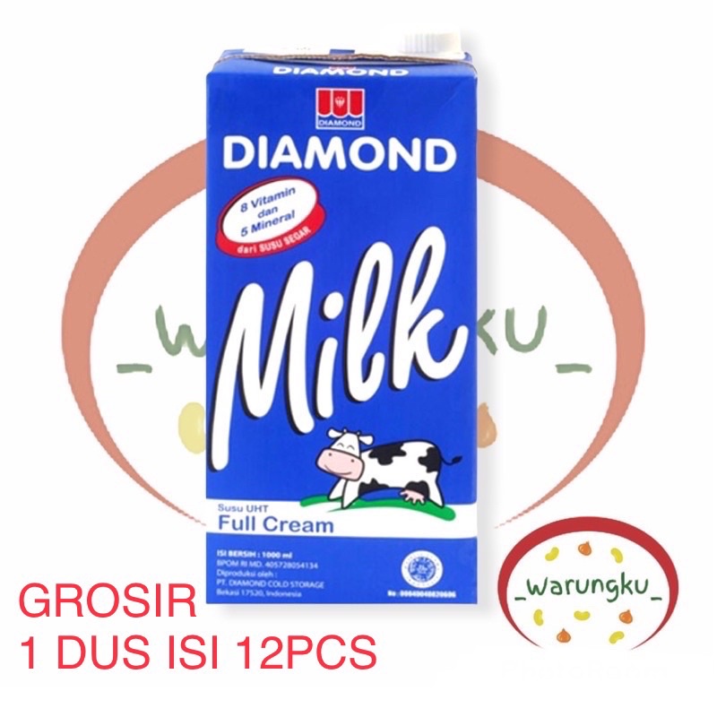 GROSIR SUSU DIAMOND 1 DUS ISI 12PCS x 1L