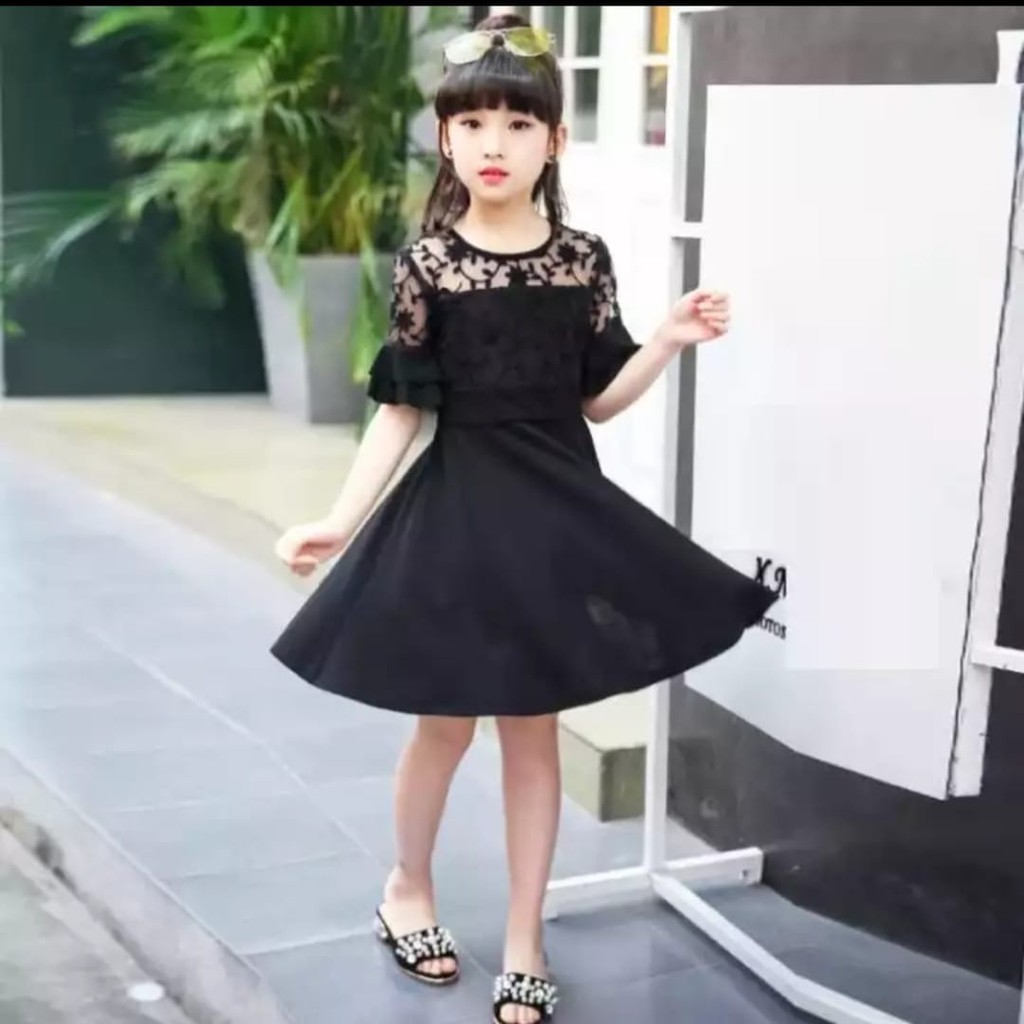 QFS - KIDS DRESS ALEXA / COMBI BRUKAT HALUS / TERBARU / TERPOPULER/UMUR 5-8 TH/TERLARIS/TERPOPULER/