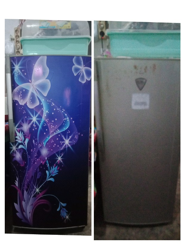 Fariasi Stiker Kulkas 1 Pintu  Motiv Purple