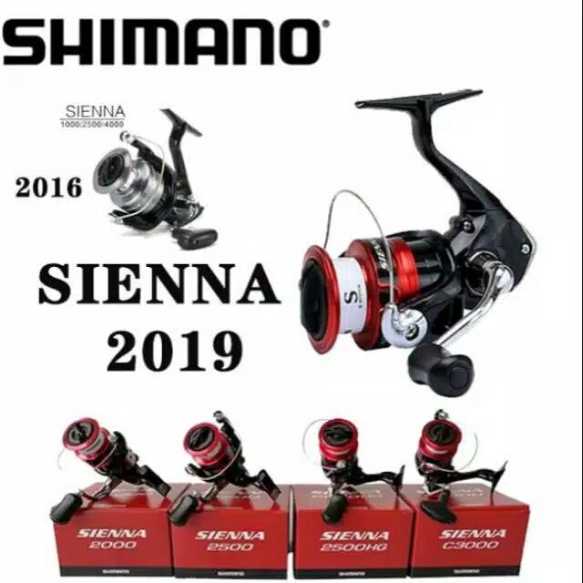 Reel SHIMANO SIENNA 1000 FG new 2019 drag 3kg 4bb katrol pancing made in Malaysia