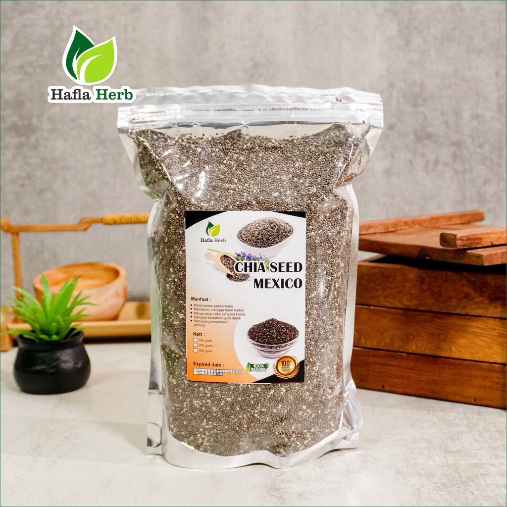 Chia Seed Mexico Organic untuk Diet Freshly Black Cia Sead Organik fresly Biji Chia Seeds