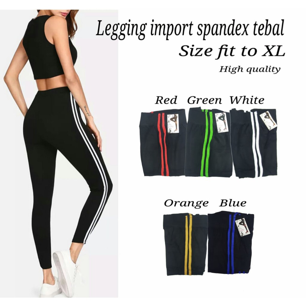 [Legging List import RO] Celana legging wanita spandek varian warna