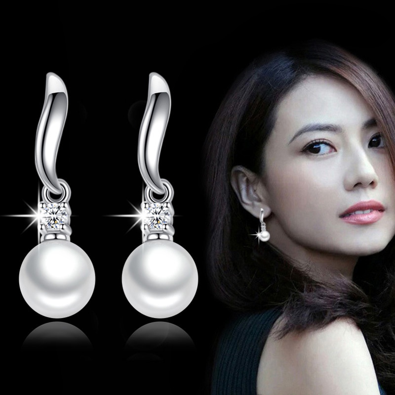 Anting Perak 925 Wanita Kecantikan Anting-Anting Fashion Perhiasan