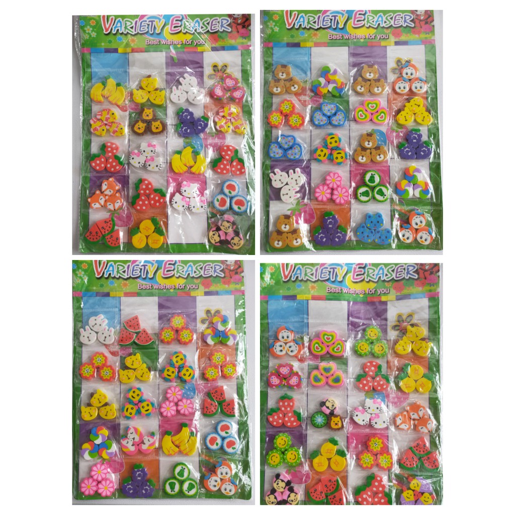 

Penghapus isi 3 pcs | Alat Tulis Anak Import | Eraser Untuk Anak Anak