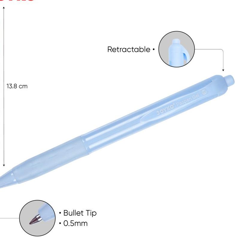 

Terbaik! Gel Pen Pulpen Pena Joyko GP-337 Paspen Gel 0.5 mm 1 Pack / 12 Pcs