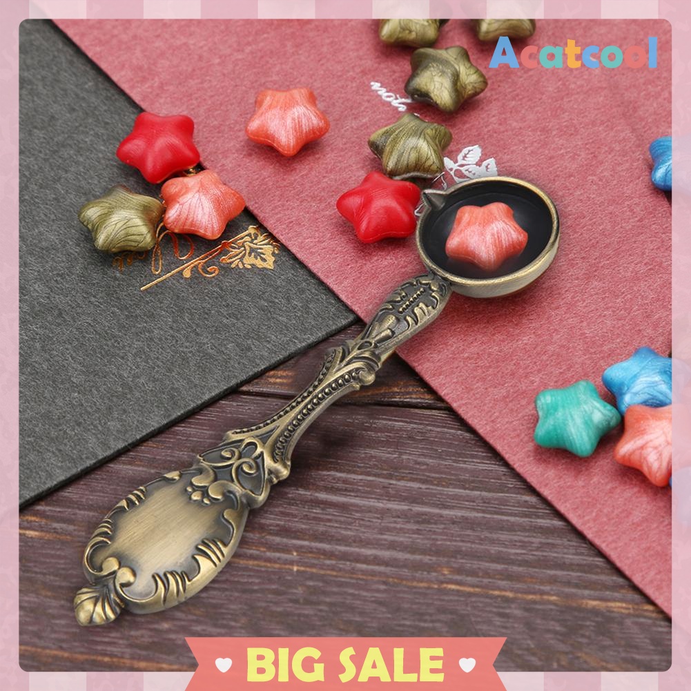 Sealing Wax Spoon Fire Paint Melting Firing Stamp Envelopes Card Metal Tool