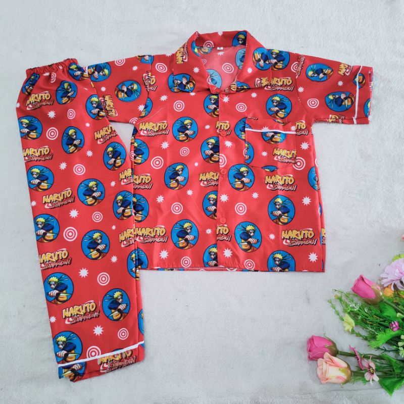 Piyama Anak 4 5 6 7 8 9 10 Tahun cewek cowok baju tidur motif Animasi Part 02