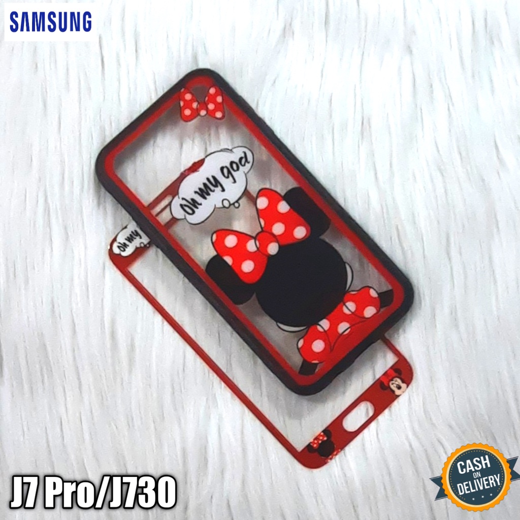 case 360 transparan motif for samsung J7 pro