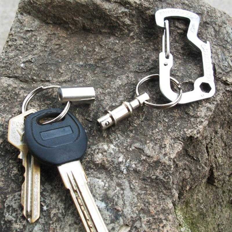 Gantungan Kunci Edc Premium Bahan Metal Keychain Tactical Carabiner Key Ring Thomgear Jm