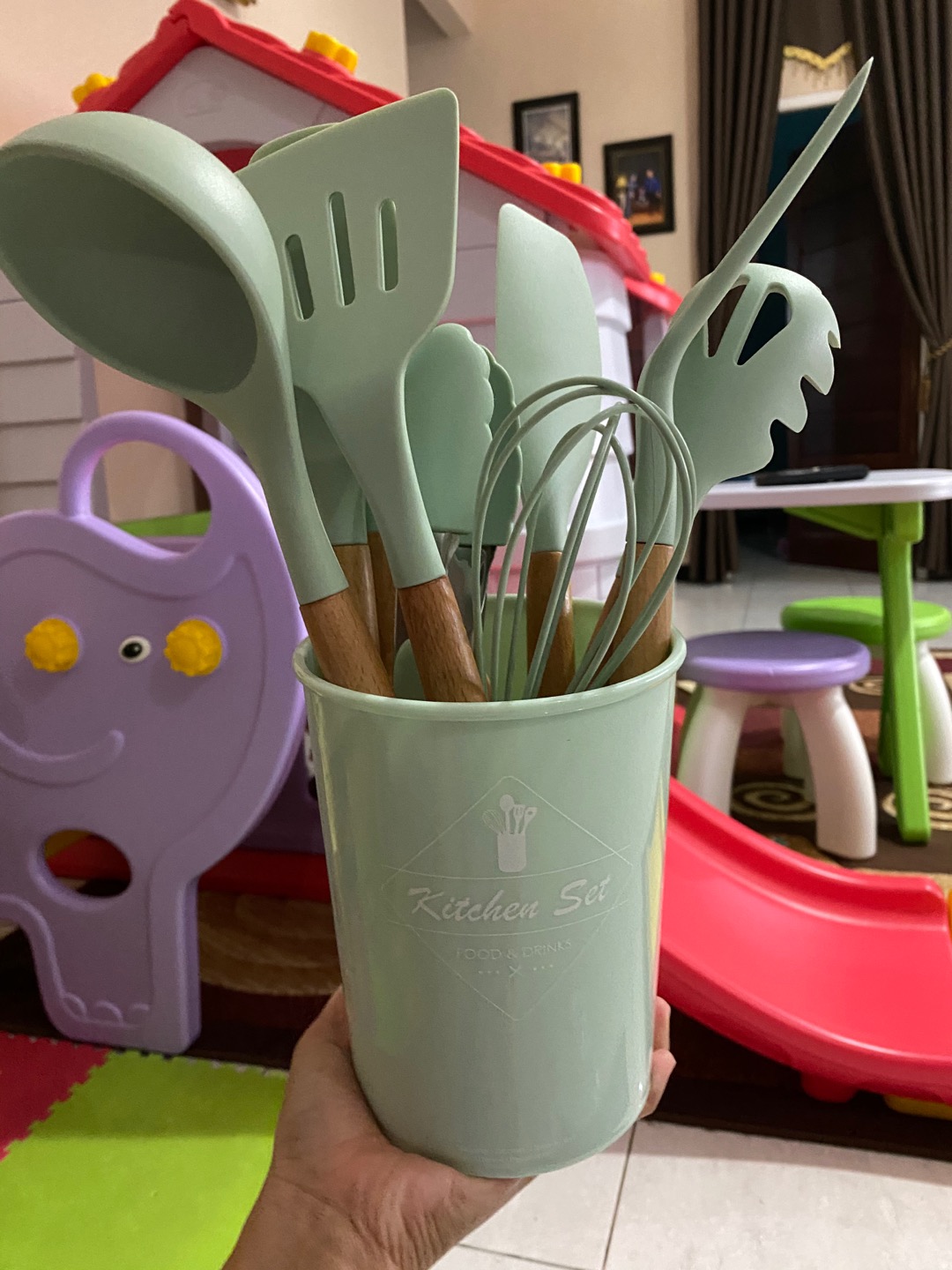 Kitchen Set Silicone 11 Pcs + Bucket Spatula Silikon Sutil Silikon
