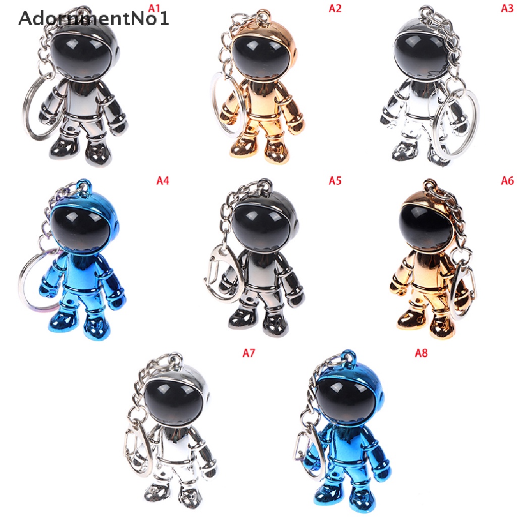 (AdornmentNo1) Gantungan Kunci Bentuk Astronot Luar Angkasa 3D Bahan Alloy