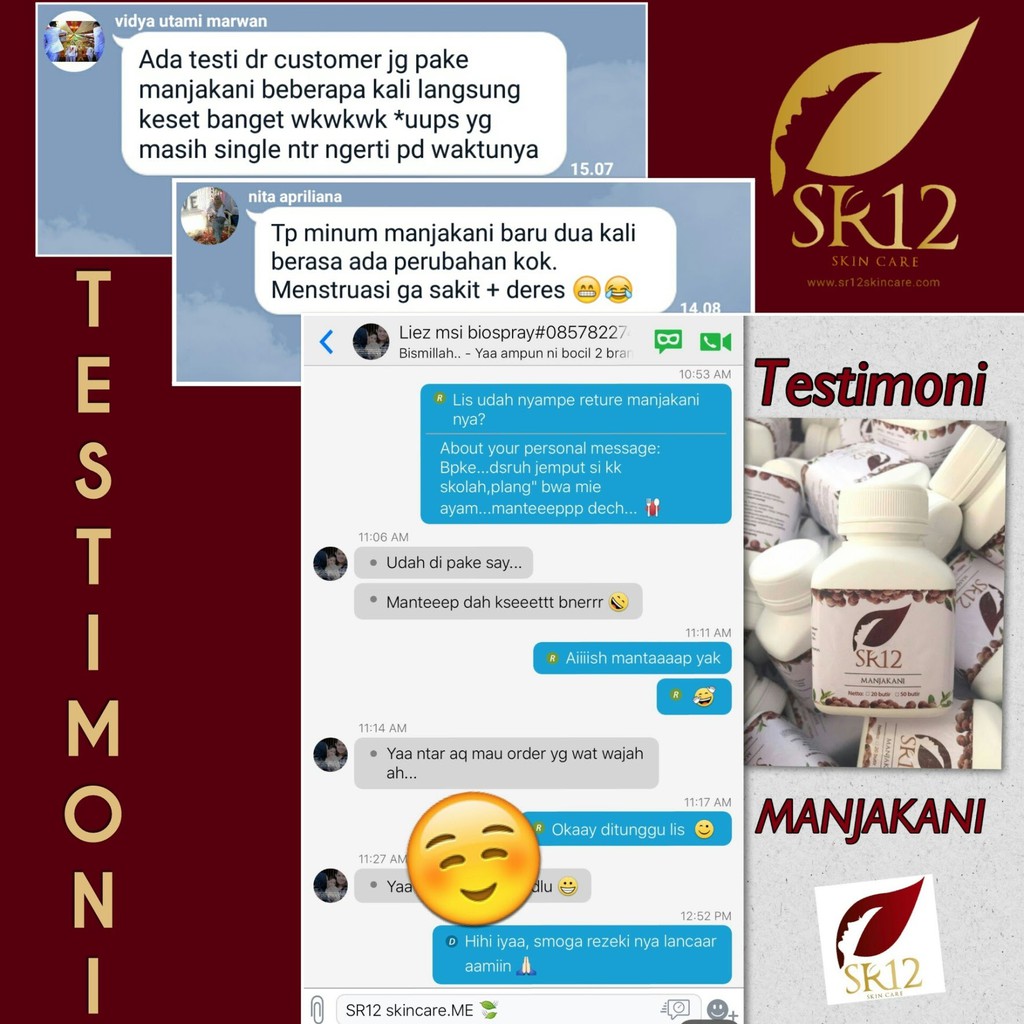 SR12 Manja / Manjakani - Suplemen Perawatan Daerah Organ Intim Kewanitaan - SR12 Skincare Skin Care