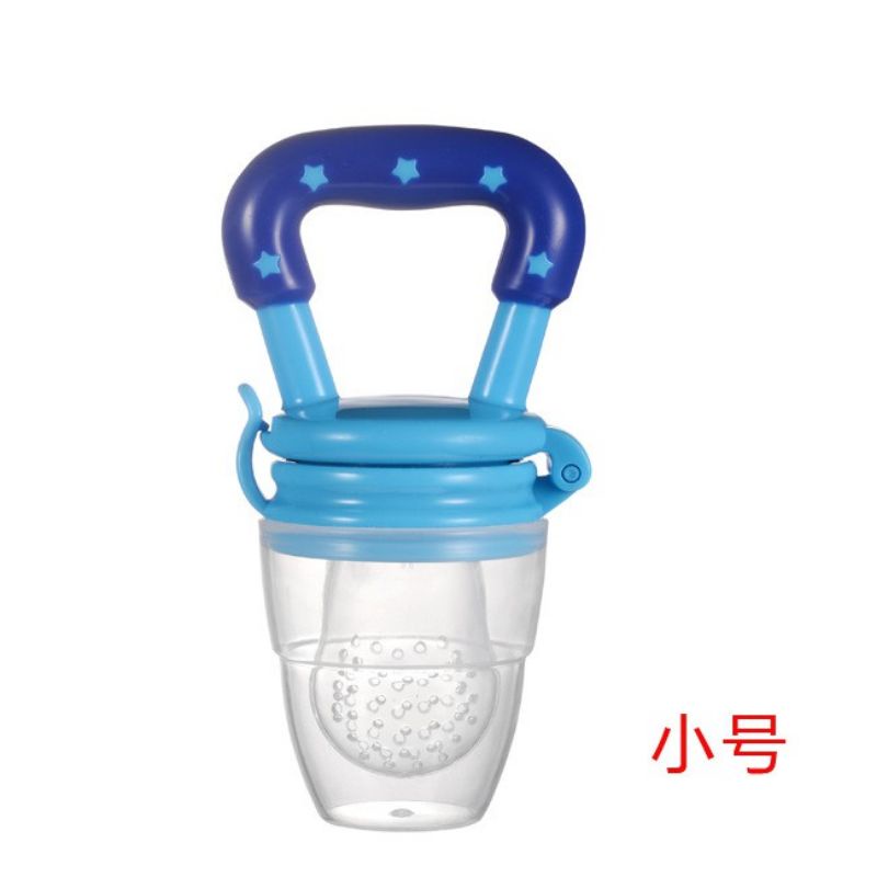 EMPENG BUAH Baby dot buah Fuit Food Feeder Tetther Gigitan Bayi makanan MPASI dot botol bubur bayi MURAH-BLUE