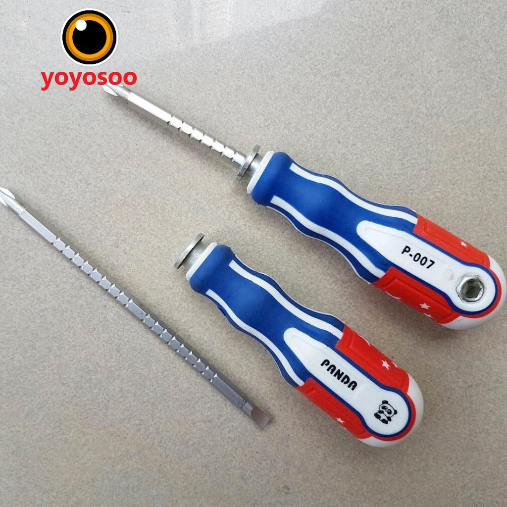 Obeng 3-way Gg. Karet Usa Cr-v &quot;Rival&quot;-screwdriver BOLAK BALIK OBENG/580-yoyosoo