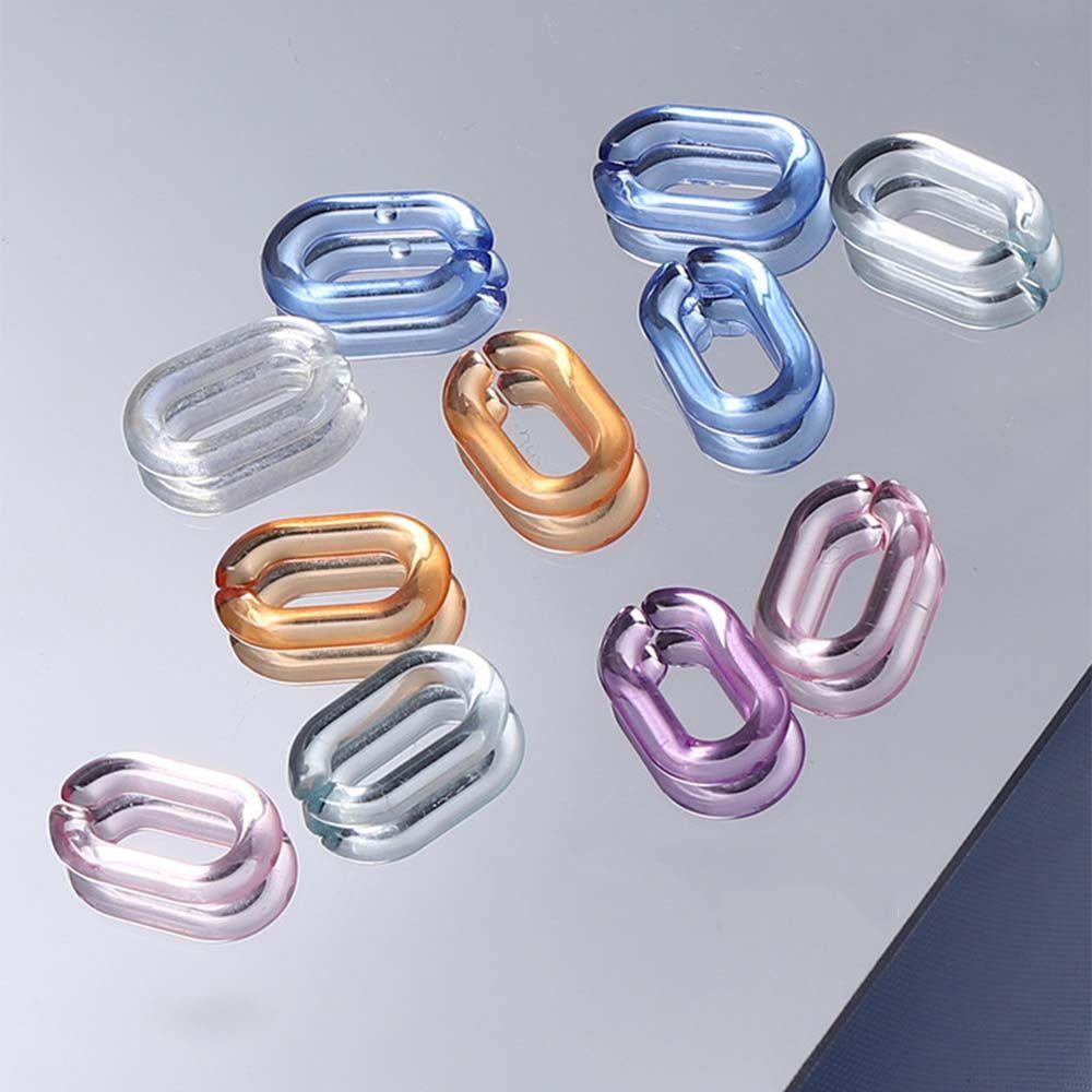 Mxbeauty Oval Gantungan Kunci Perhiasan Kuku DIY Vintage Jelly Warna Nail Art Dekorasi Resin Manicure 3D Nail Charms