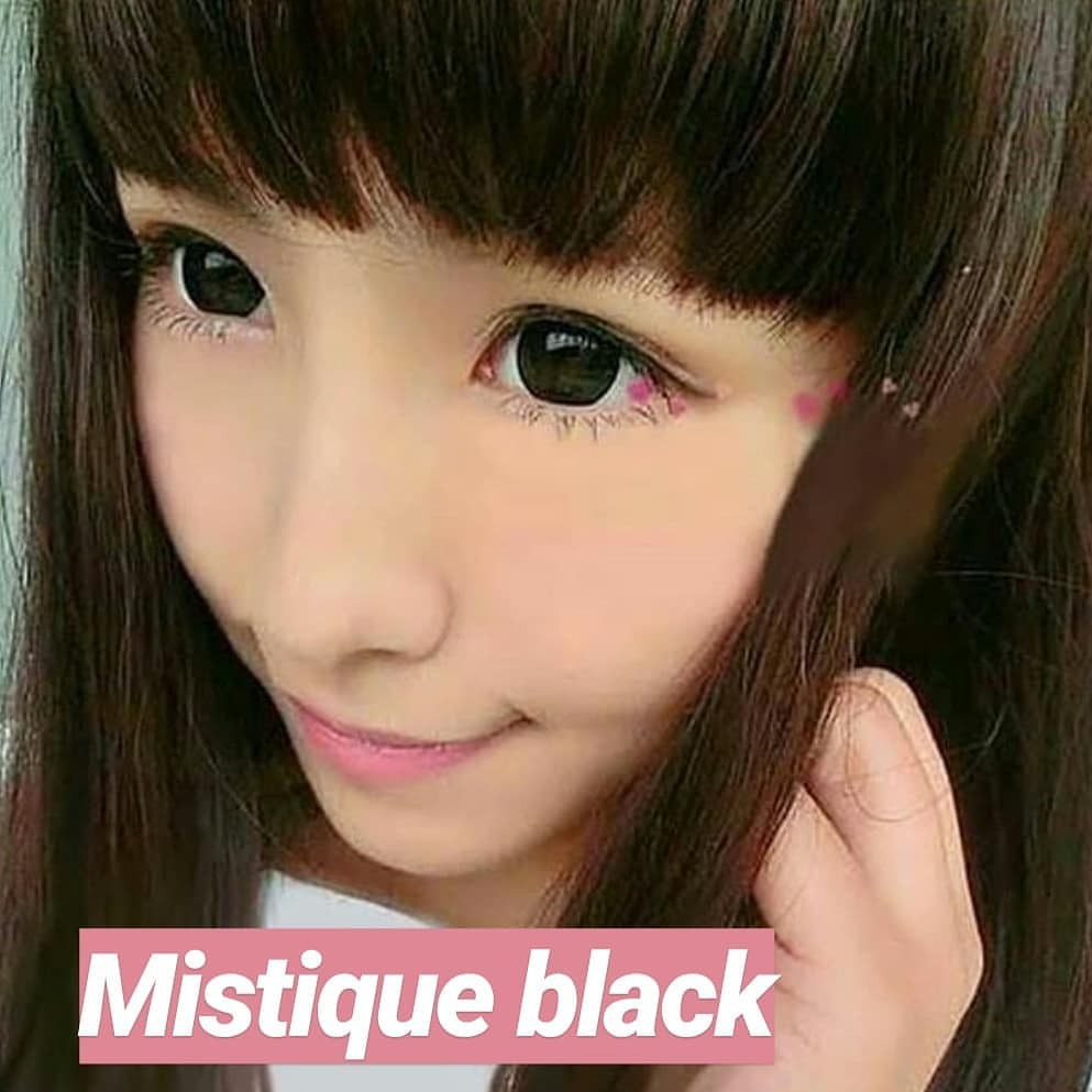 SOFTLENS MINUS LC MISTIQUE BLACK LIVING COLOR BIG EYES 16mm (-6.00 sd -8.00) GRATIS TEMPAT SOFLEN