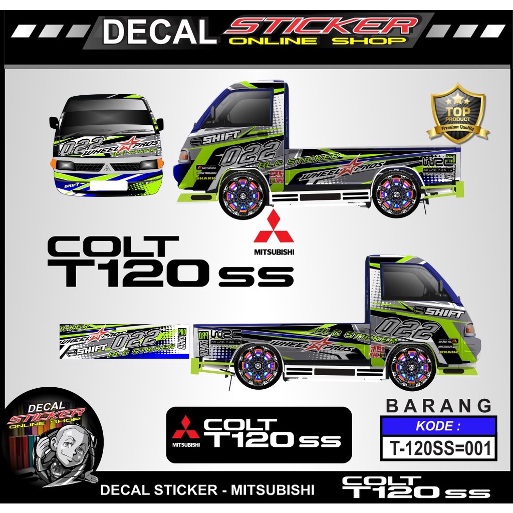 Stiker Mobil Pick Up Mitsubishi T120SS Fullbody Variasi