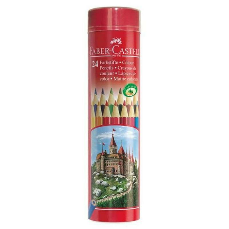 

Pensil 24 Warna FABER CASTELL 24L Colour Pencils Round Tin Case
