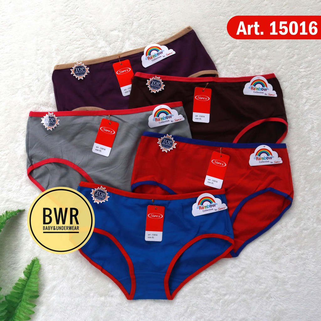 CD Sorex 15016 Pelangi | Celana Dalam Wanita Remaja [VI S4/U4] Warna Rainbow - Bwr