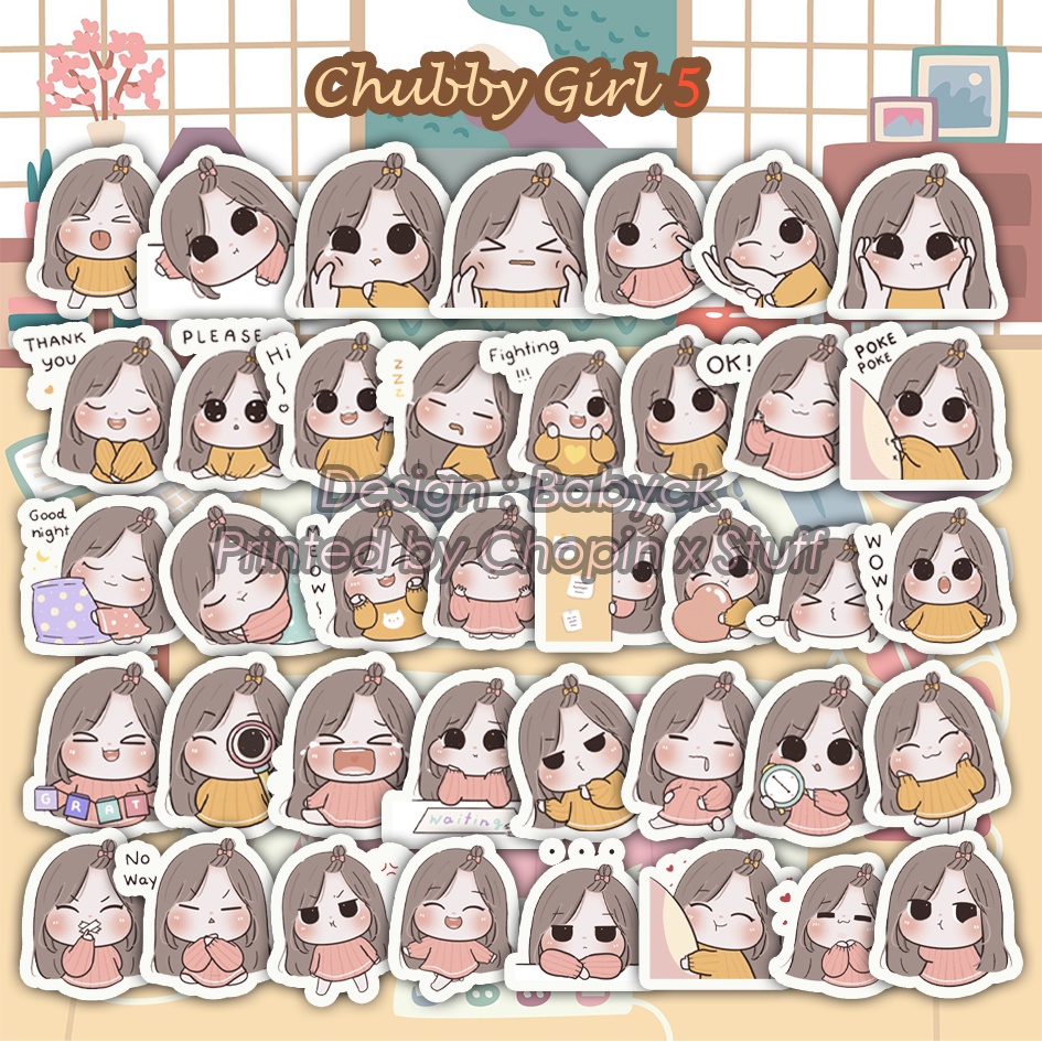 

Sticker Pack Chubby Girl 5 (Babyck) / Stiker Gadis Cute Lucu Imut @40pcs (chopin.x.stuff)