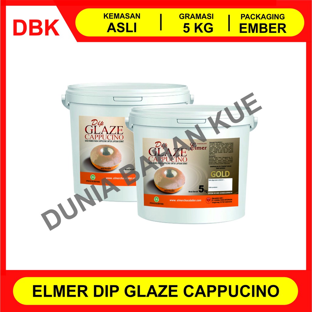 

ELMER DIP GLAZE 5 KG - TOPPING DONAT PISANG NUGGET - CAPPUCINO