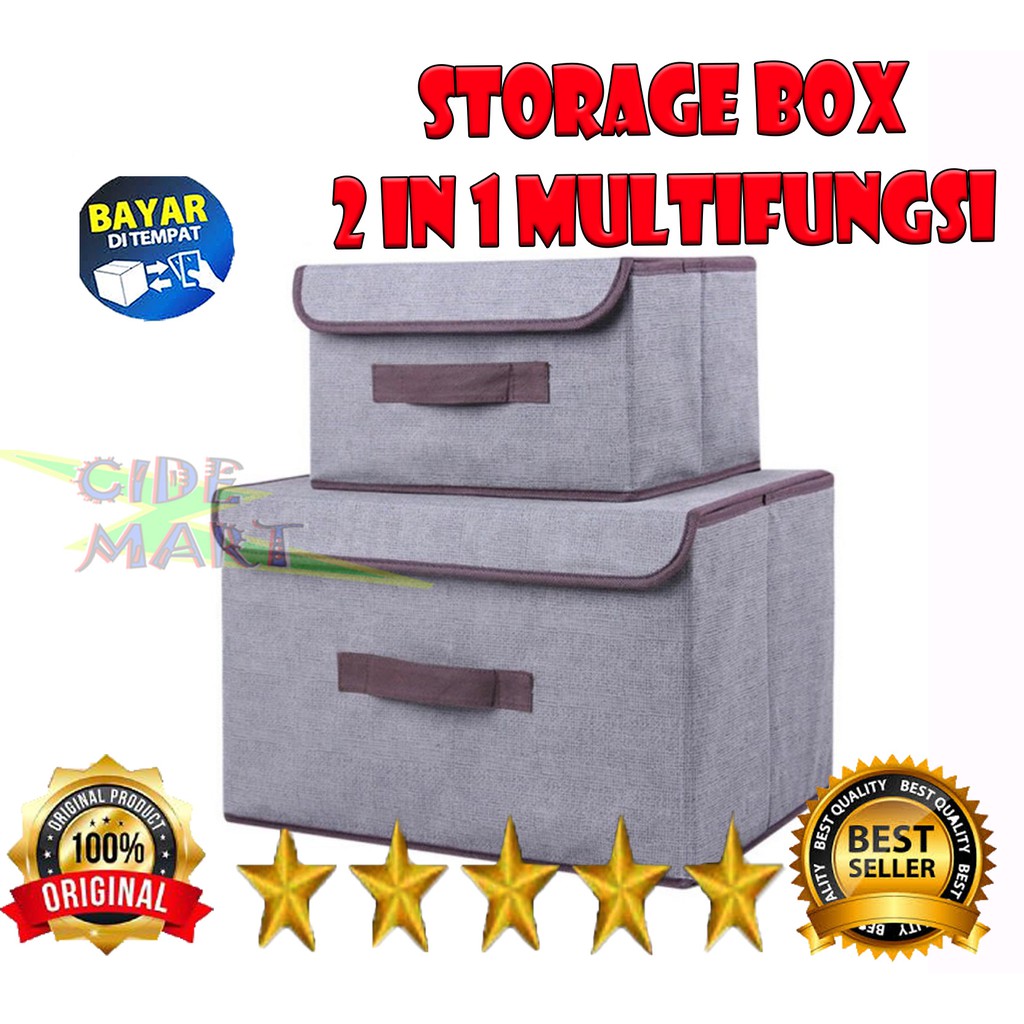 Storage Box 2in1 / Tempat Penyimpanan/ rak serbaguna bag multifungsi murah / Kotak penyimpanan