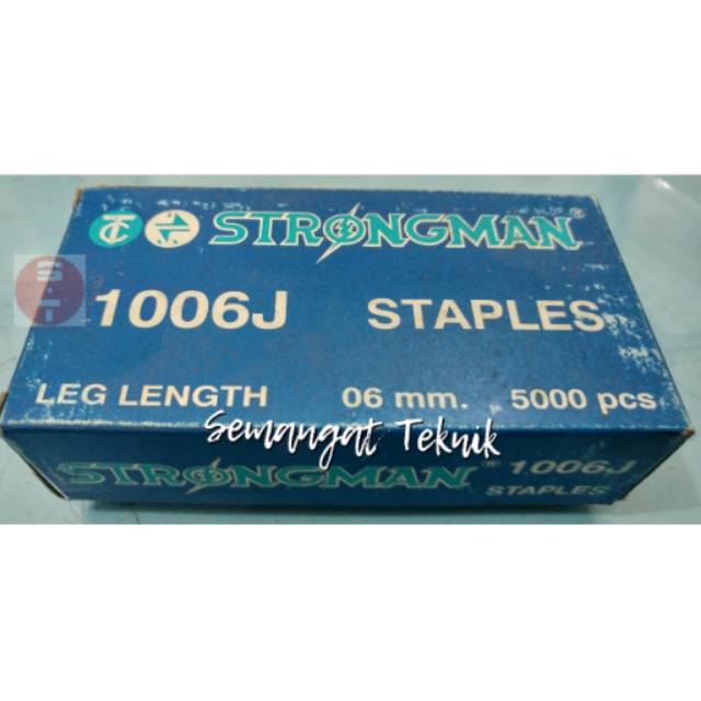 

PAKU STAPLES TEMBAK U 6mm 1006 Strong Man