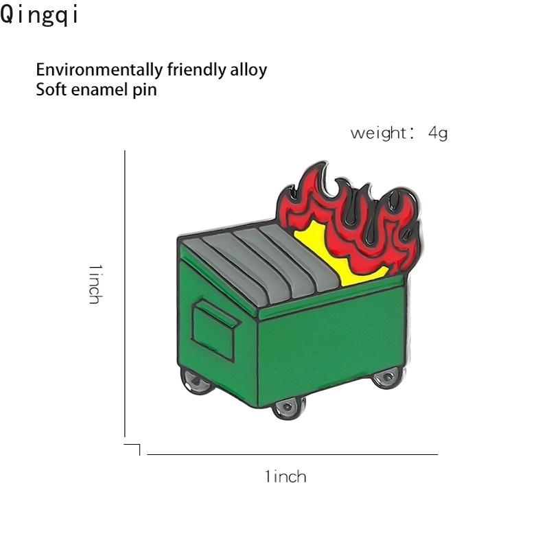 Bros Pin Enamel Bentuk Tempat Sampah Untuk Hadiah Teman