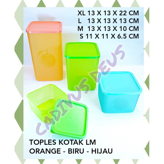 TOPLES KOTAK - PLASTIK TEBAL - ANEKA WARNA