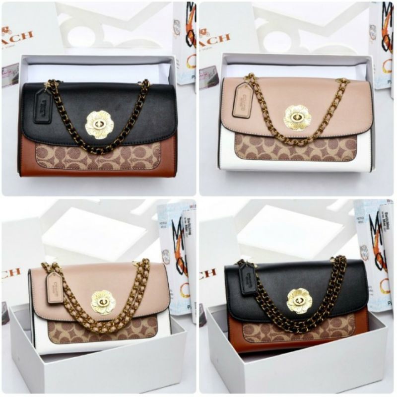 TAS COACH PARKER SIGNATURE SHOULDER BAG C16 SEMIORIGINAL WITH BOX