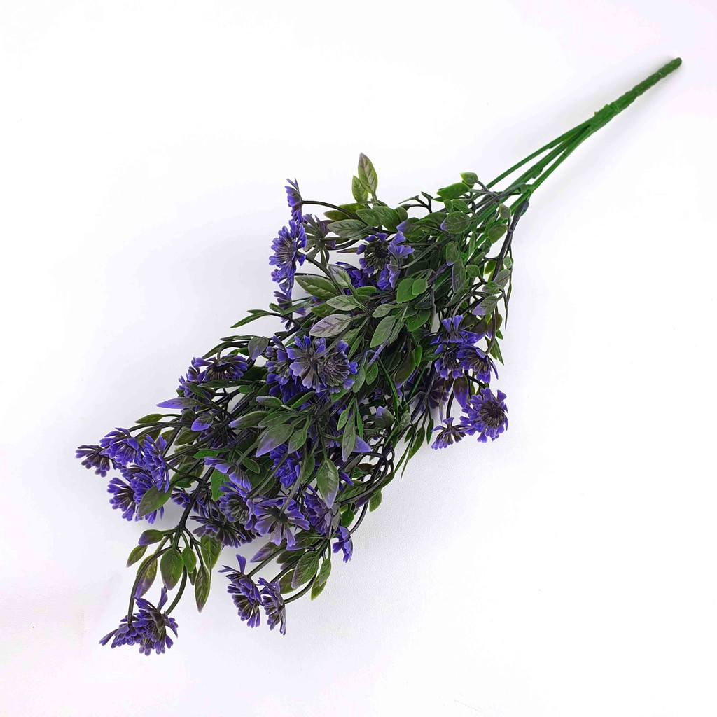 Bunga Mungil Plastik Panjang 35 cm /Bunga Artificial/Bunga Palsu-Ungu