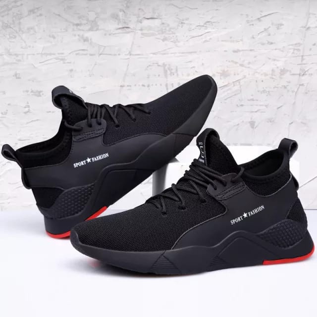 Sepatu Sport Pria IMPORT Keren kekinian Berkualitas - BLACK