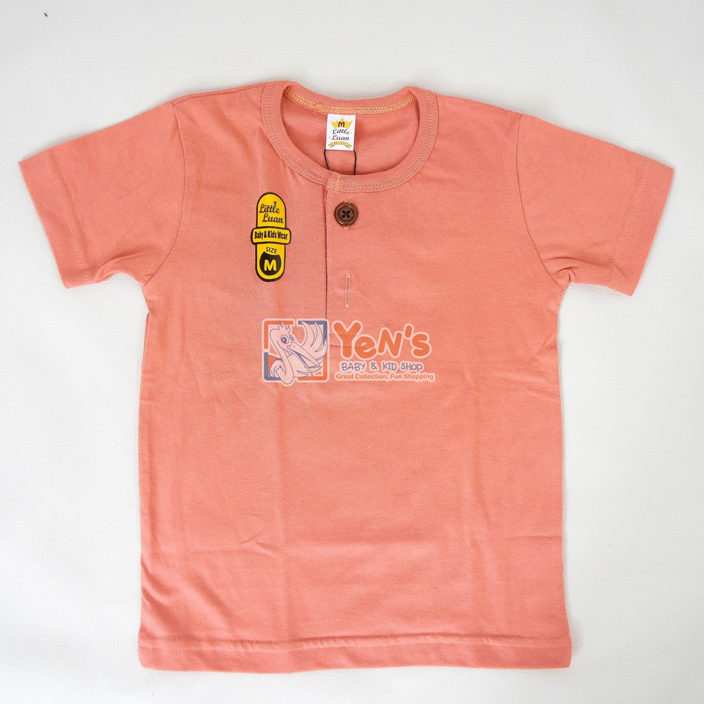 LITTLE LUAN - Kaos Anak Kancing Premium (Wooden Buttons) Unisex