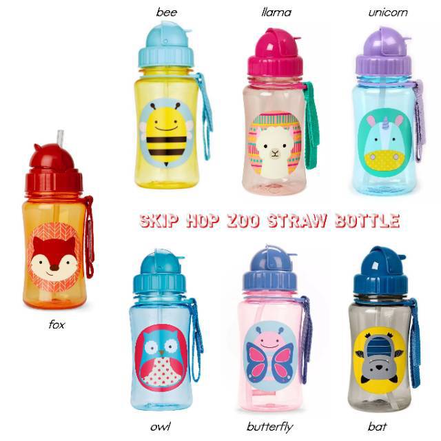 Skip Hop Zoo Straw Bottle