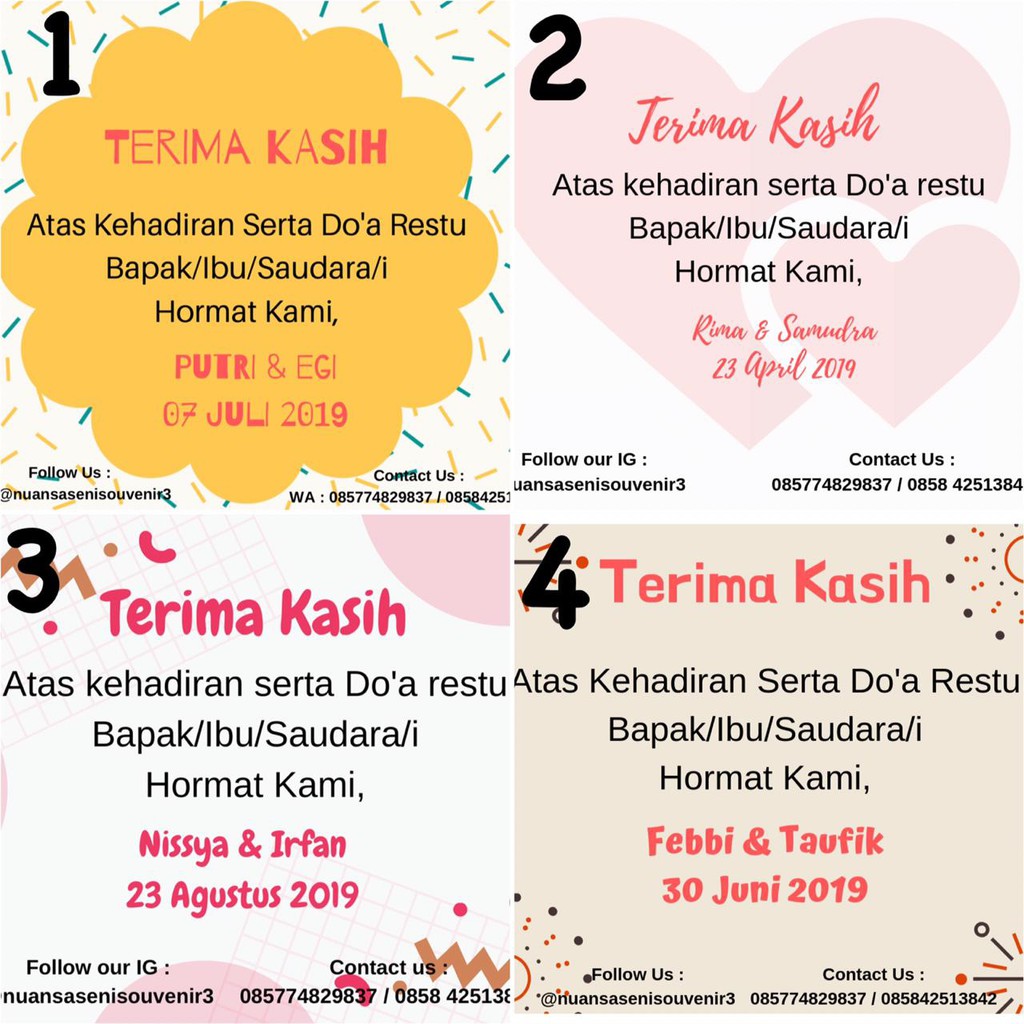 Kartu Ucapan Terimakasih Shopee Indonesia