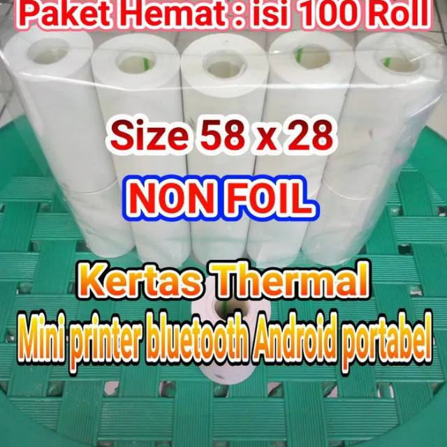 

Kertas thermal 58 X 28 non foil
