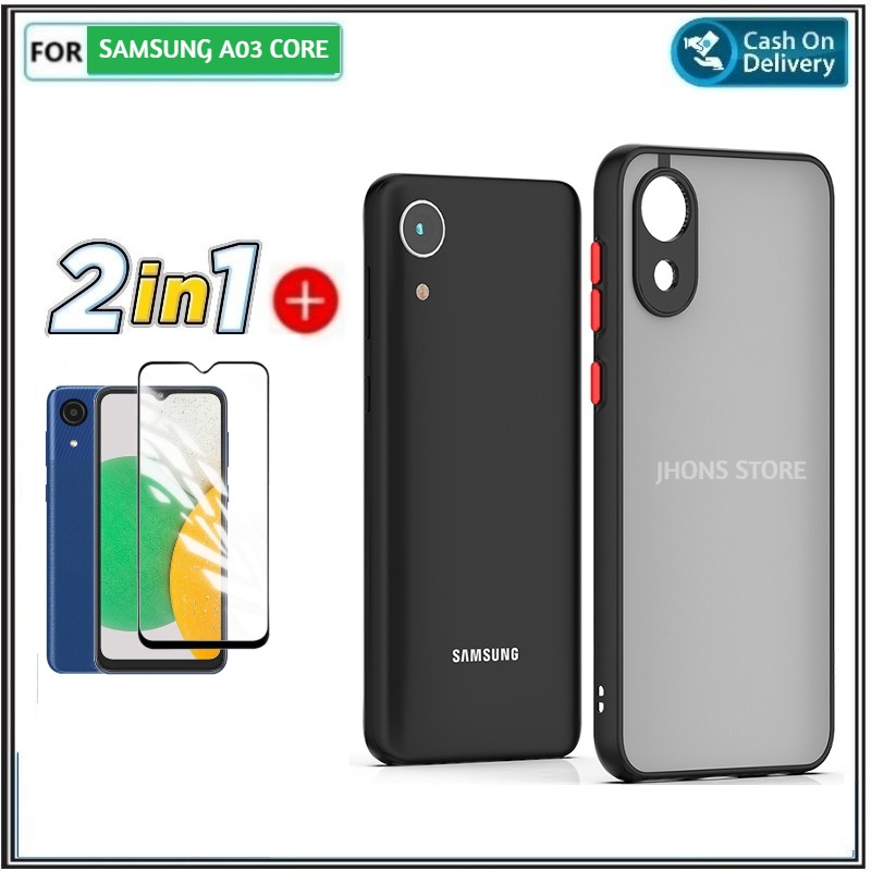 Case Samsung A03 Core A03 Casing Aero Free Tempered Glass Layar PAKET 2IN1