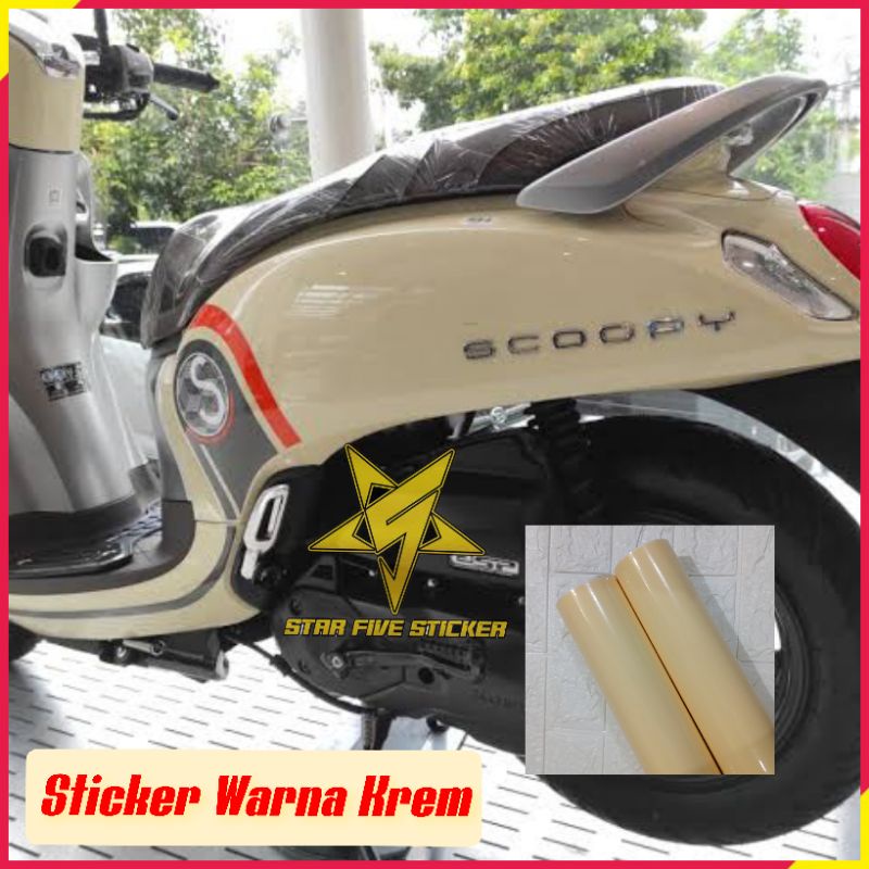 Sticker Scotlite Body Motor Cream Stiker Warna Krem