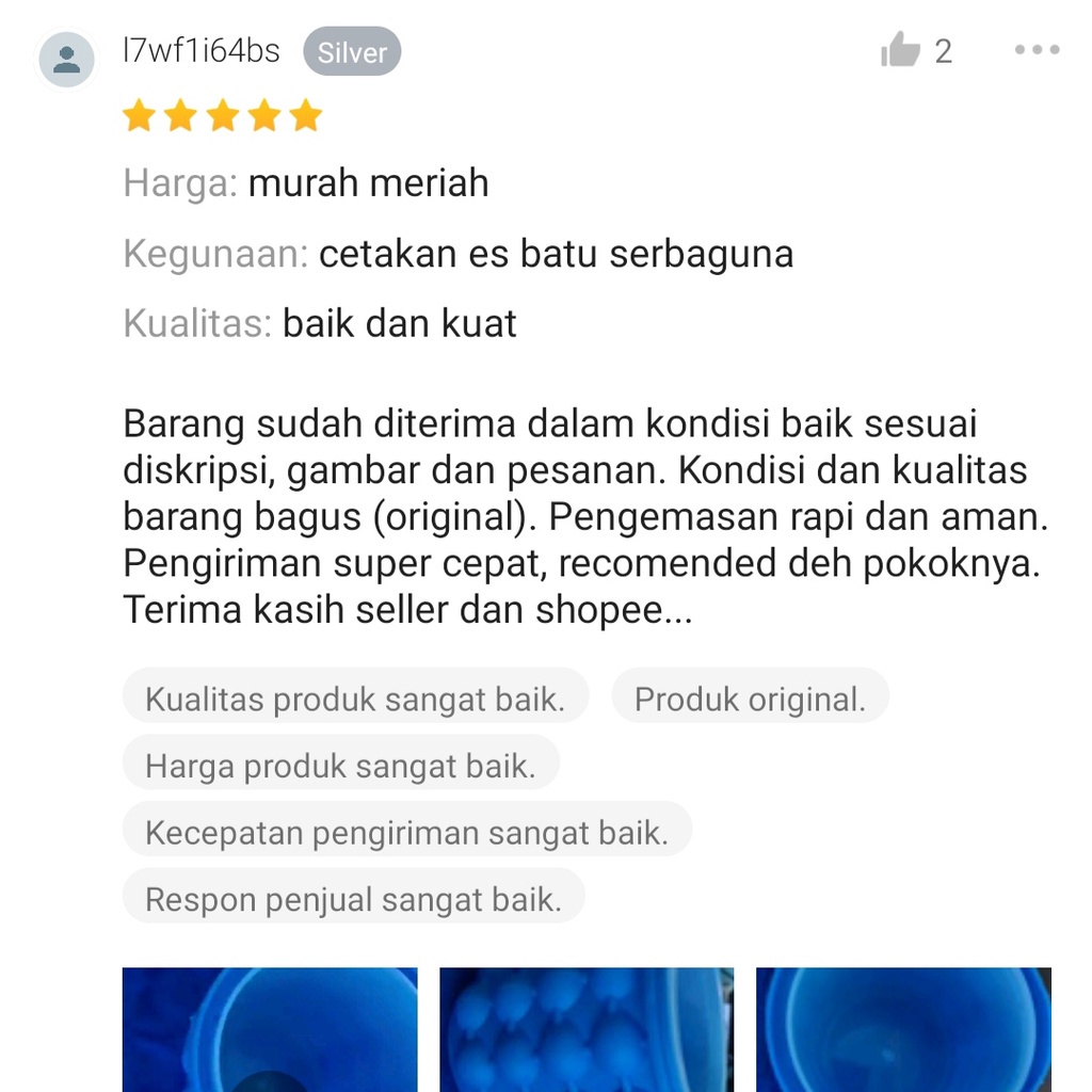 Cetakan Es Batu Genie Ice Cube Maker 3D Silicone Mold Cetak Pencetak